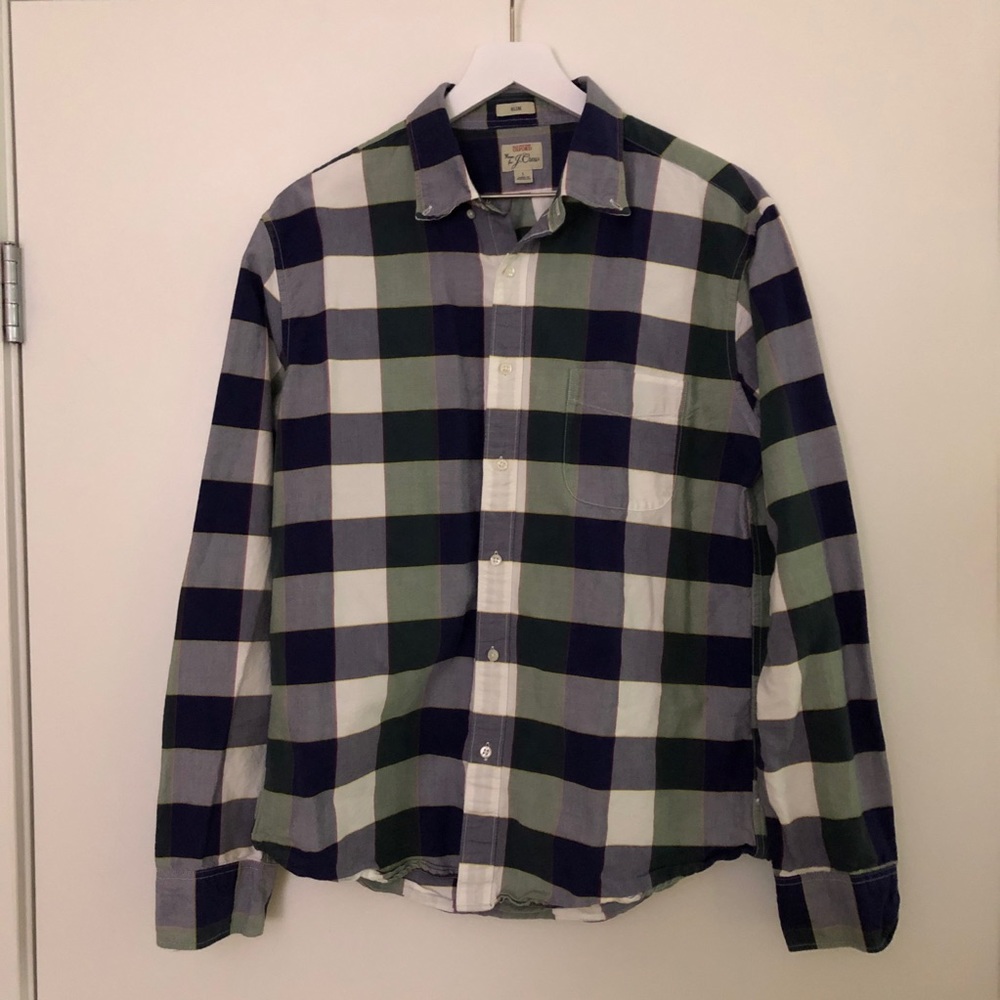 J. Crew Slim Fit Plaid Button Down